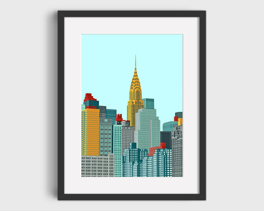 New York Chrysler Building Illustration