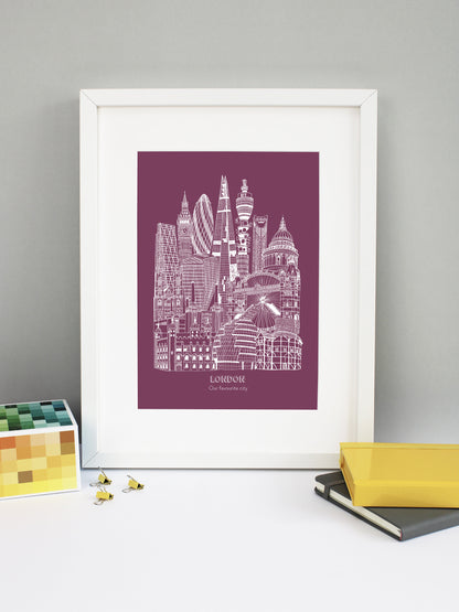 Personalised Blueprint London Illustration