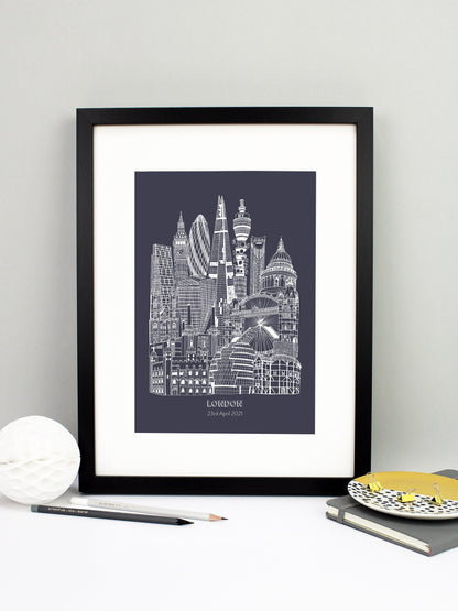 Personalised Blueprint London Illustration