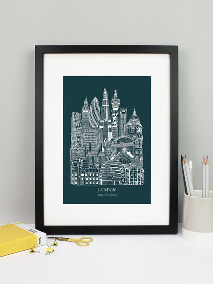 Personalised Blueprint London Illustration