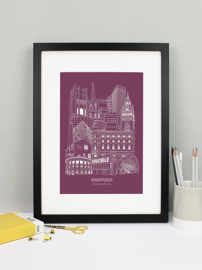 Personalised Blueprint Sheffield Illustration