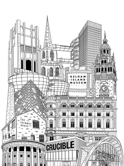 Personalised Sheffield City Illustration Print